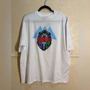 Destiny 2 Warlock Helmet  Graphic T-Shirt Unisex M Oversized White